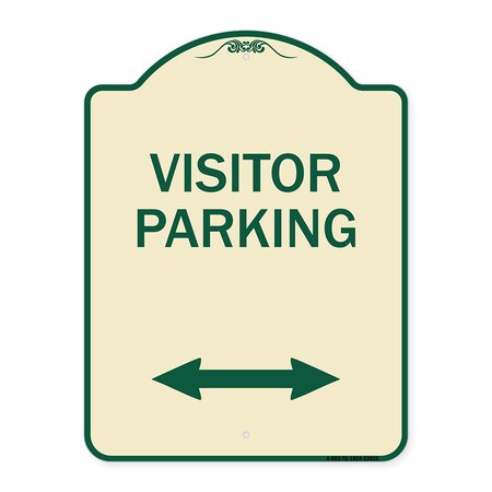 Signmission Reserved Parking Visitor Parking Heavy-Gauge Aluminum Architectural Sign, 24" x 18", TG-1824-23025 A-DES-TG-1824-23025